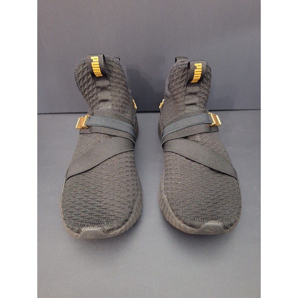 Size 10 - Puma Defy Mid Black Gold W Women's Pullon Athletic Athleisure School - Picture 14 of 14